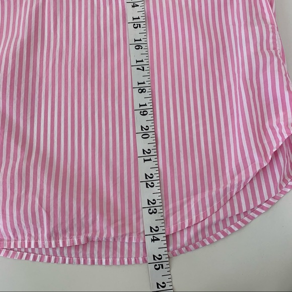 J Crew Striped Bell Sleeve Popover Top Sz 2 - Picture 9 of 11